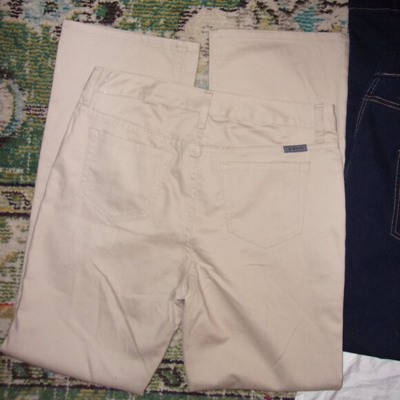 size 8 pants womens tan jeans career casual dress trousers eight work - Picture 1 of 6